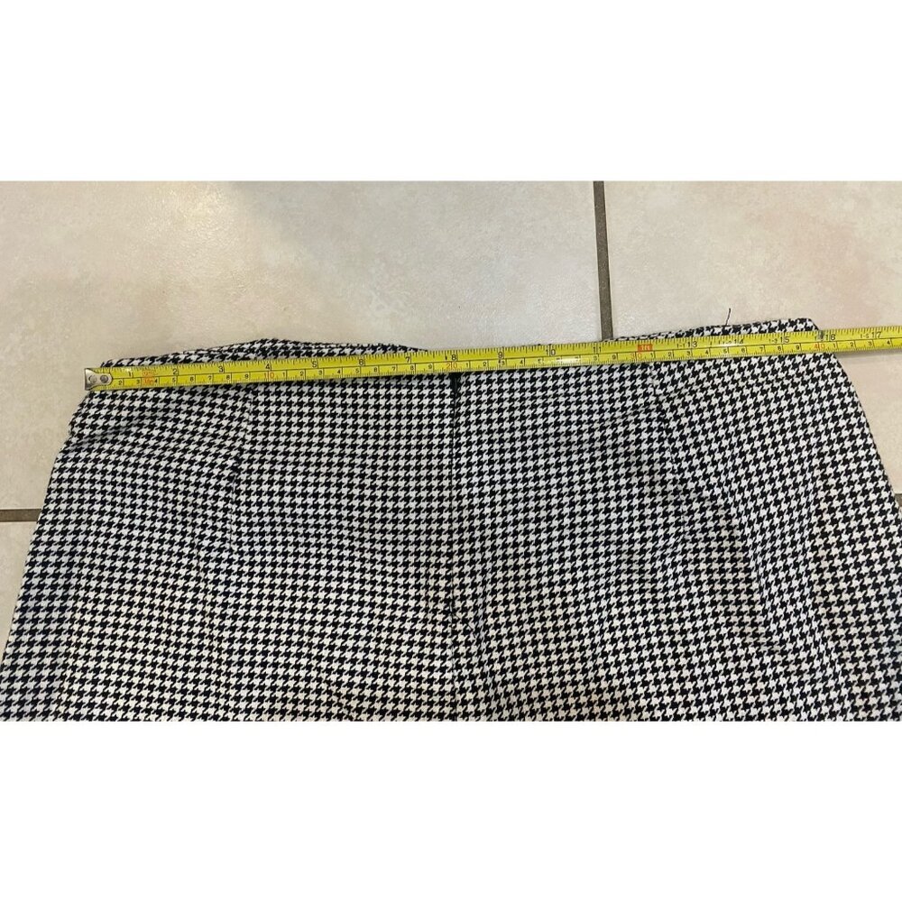 NWT Boohoo Gingham Black And White Straight Leg Pants US Women’s Size 8 - Picture 4 of 6